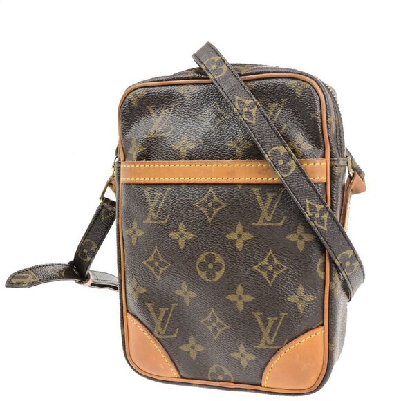LOUIS VUITTON Danube Shoulder Bag Monogram Leather Brown France - Picture 1 of 16